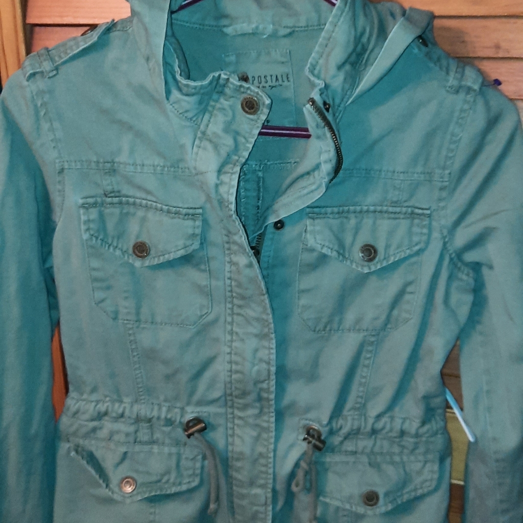 Denim Army Green Aeropostale Jacket Sz S